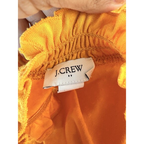 J.Crew Yellow Swiss Dot Sleeveless Ruffle Tank Top Blouse - Picture 7 of 15